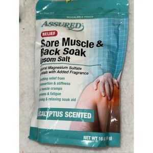 Assured Refresh Foot Soak Epsom Salt Eucalyptus Scented 16 Oz New
